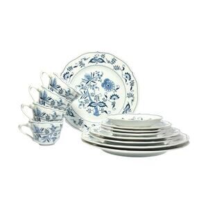 Blue Danube “Blue Onion” 13-Piece Porcelain Dinnerware Set